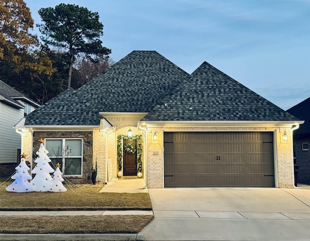 view of front of house featuring a garage