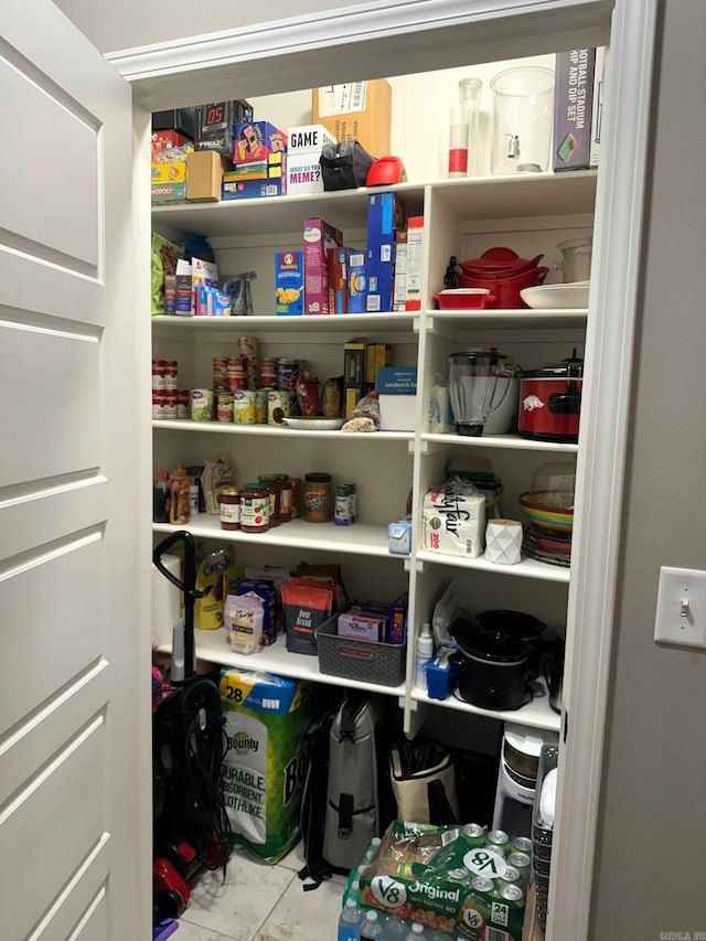 view of pantry