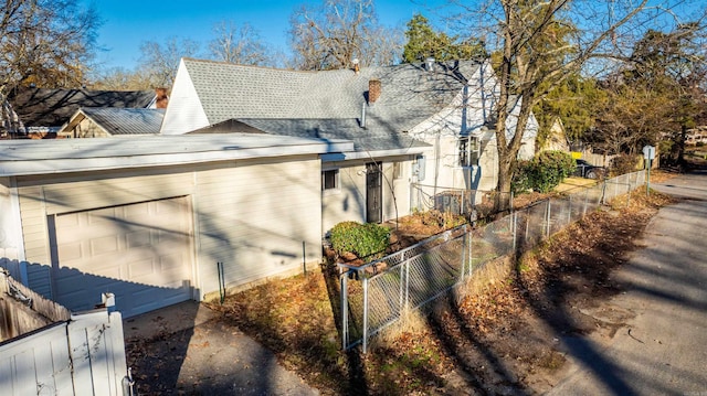 view of home's exterior featuring a garage