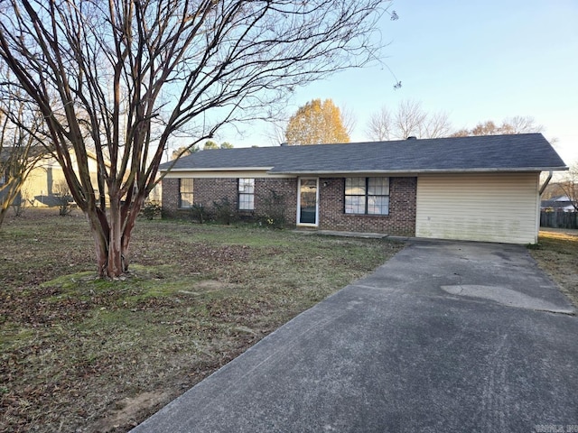 view of ranch-style house