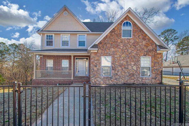 view of front of home featuring a porch