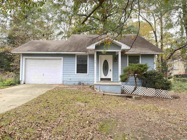 single story home featuring a garage