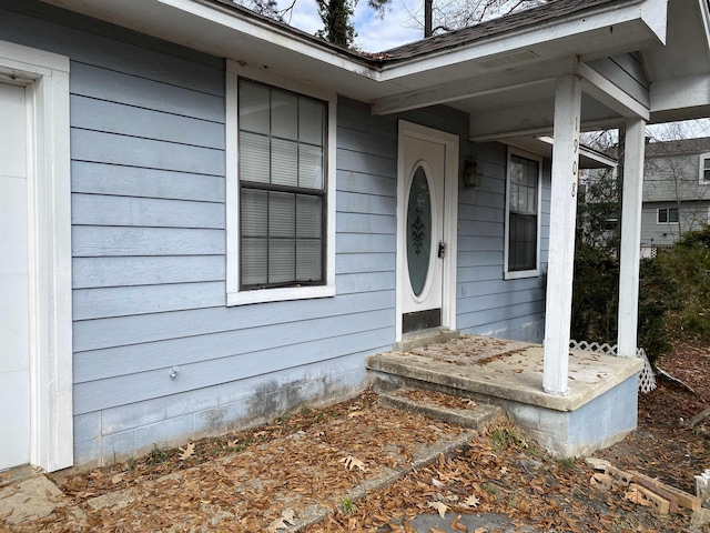 view of doorway to property