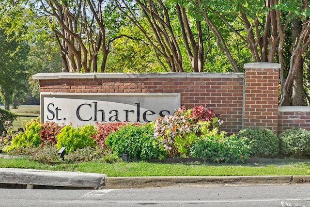 view of community sign