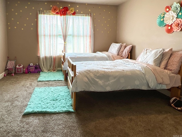 bedroom featuring carpet flooring