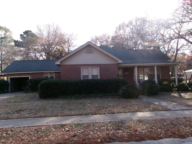 ranch-style home with a garage