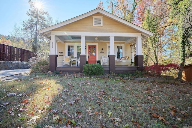 view of front facade with a porch