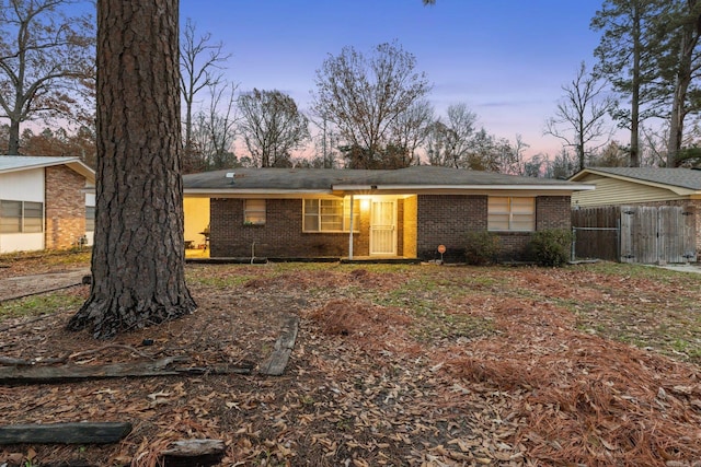 view of ranch-style home