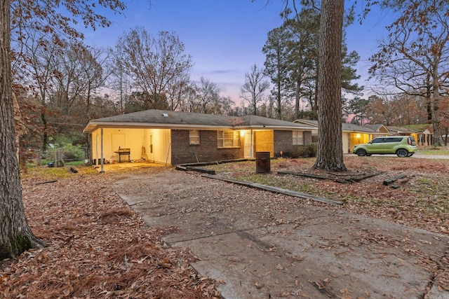 view of ranch-style house