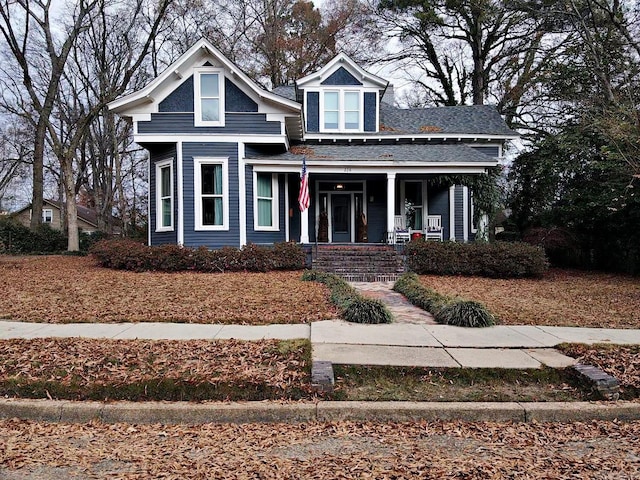 view of front of property with covered porch