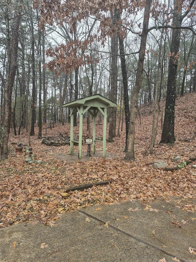 view of outdoor structure featuring a gazebo