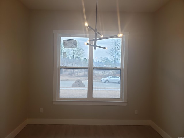 view of unfurnished dining area