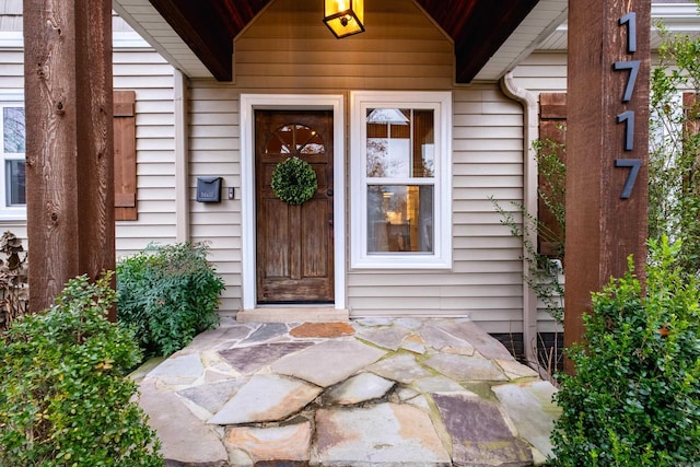 view of doorway to property