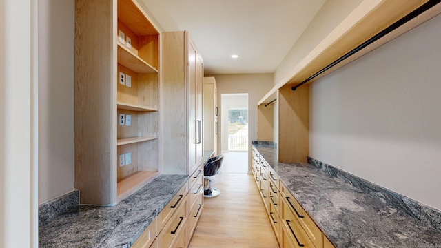 interior space featuring light hardwood / wood-style floors