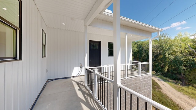 exterior space with covered porch