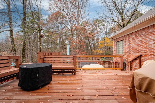 deck with grilling area