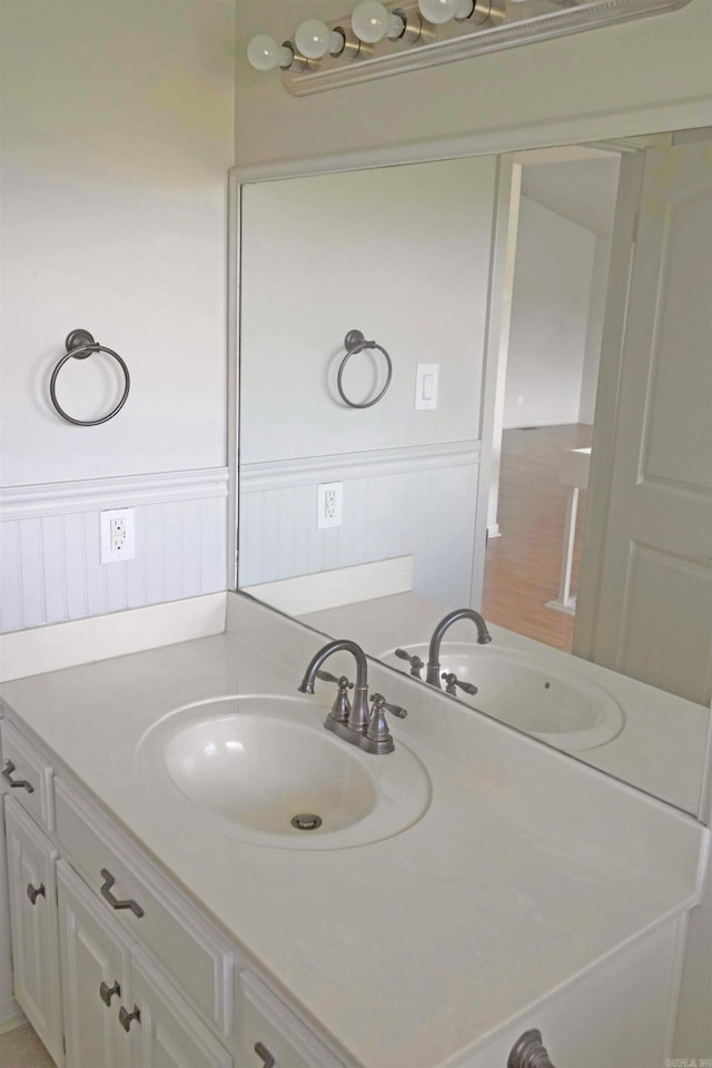 bathroom featuring vanity