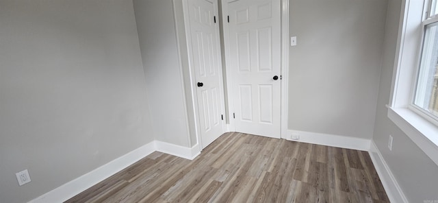 empty room featuring light hardwood / wood-style flooring