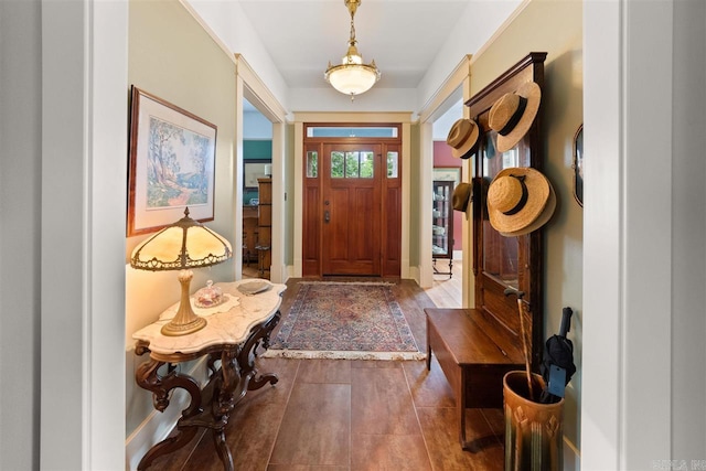 entryway featuring hardwood / wood-style floors