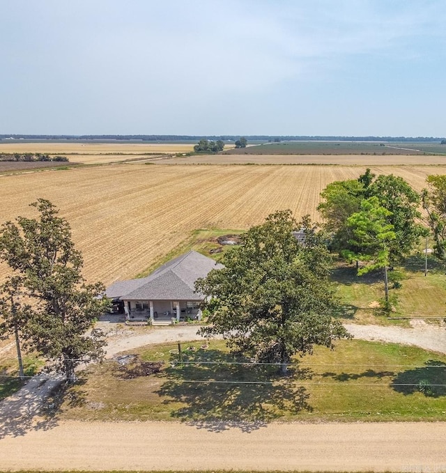 aerial view with a rural view