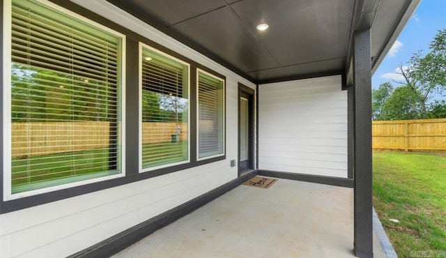 view of patio / terrace with a porch