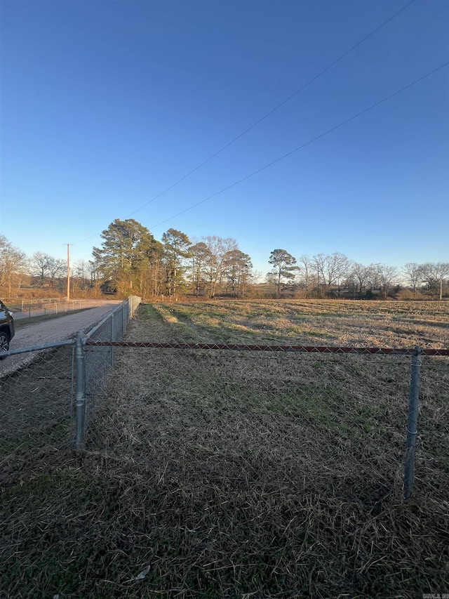 view of road featuring a rural view