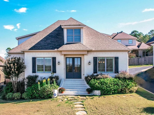 view of front of property with french doors