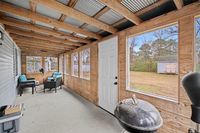 view of sunroom