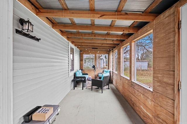 view of sunroom