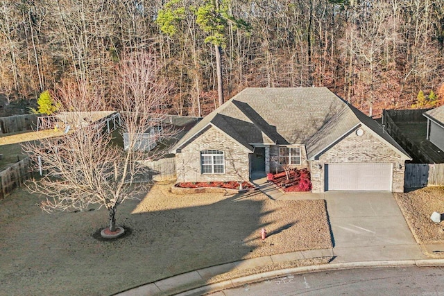 view of front of home featuring a garage