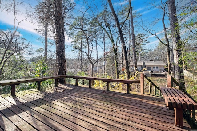 view of wooden deck