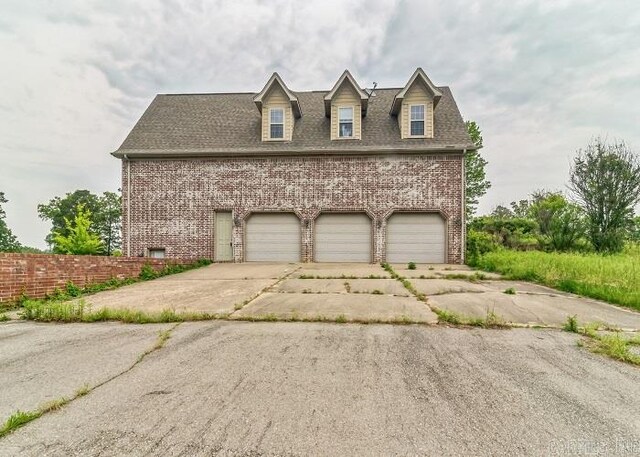 exterior space featuring a garage