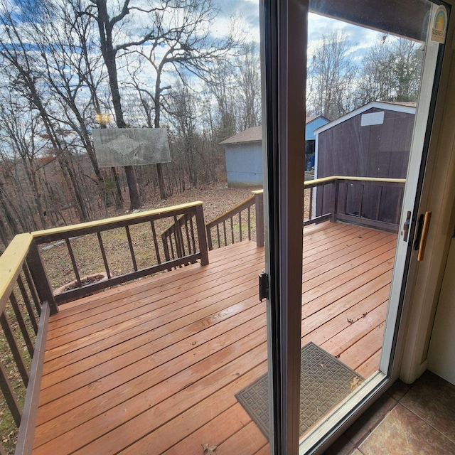 view of wooden deck