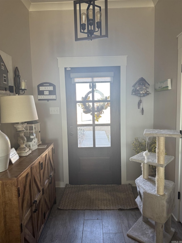 entrance foyer with wood-type flooring