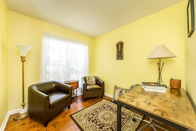 office featuring hardwood / wood-style floors