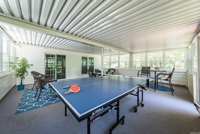 playroom with carpet floors