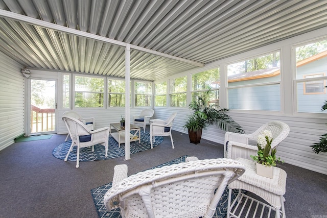 view of sunroom