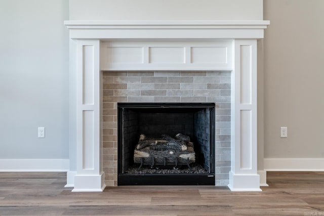 interior details featuring hardwood / wood-style flooring