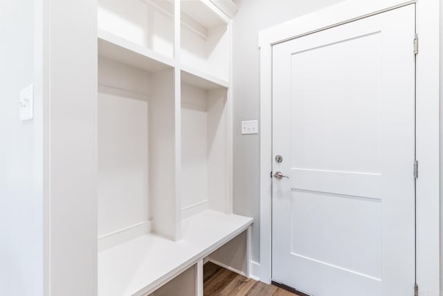 mudroom featuring light hardwood / wood-style flooring