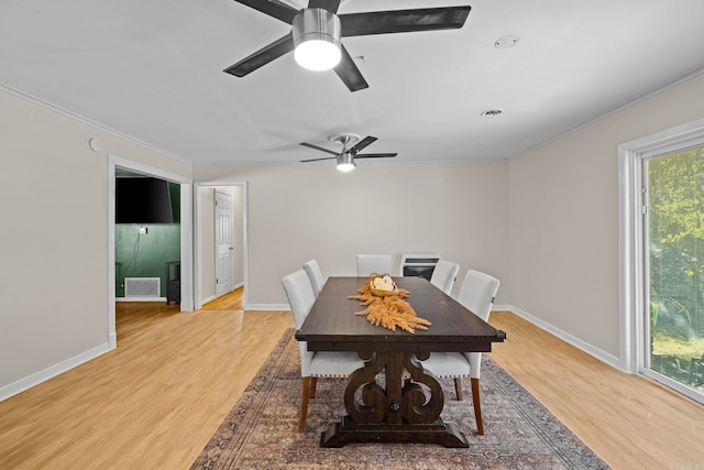 dining space featuring light hardwood / wood-style flooring