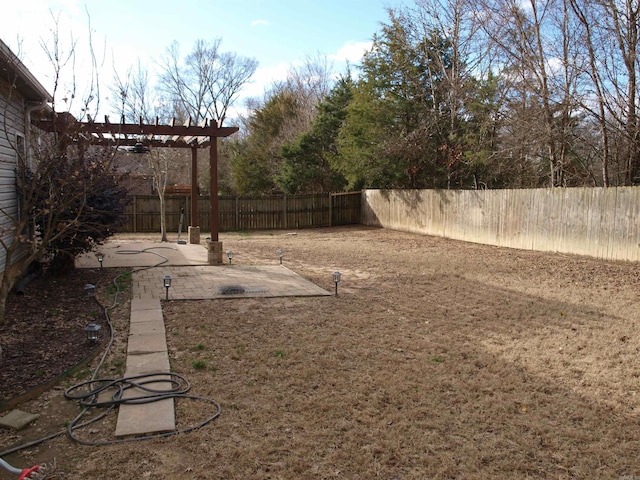 view of yard featuring a patio