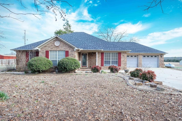 single story home featuring a garage