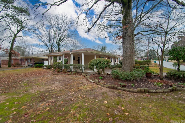 view of front of home with a porch