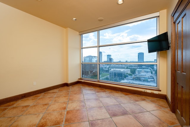 view of tiled empty room