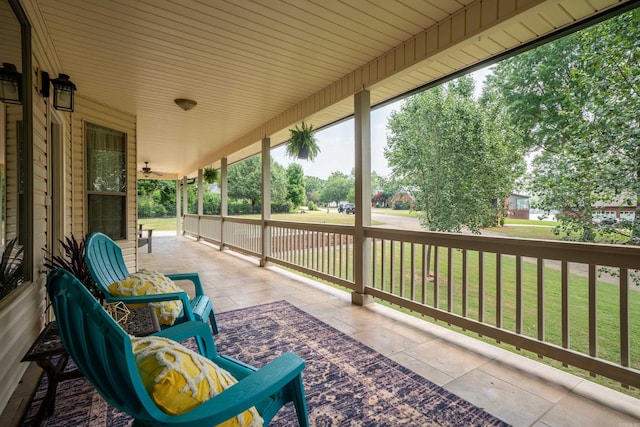 view of patio with a porch