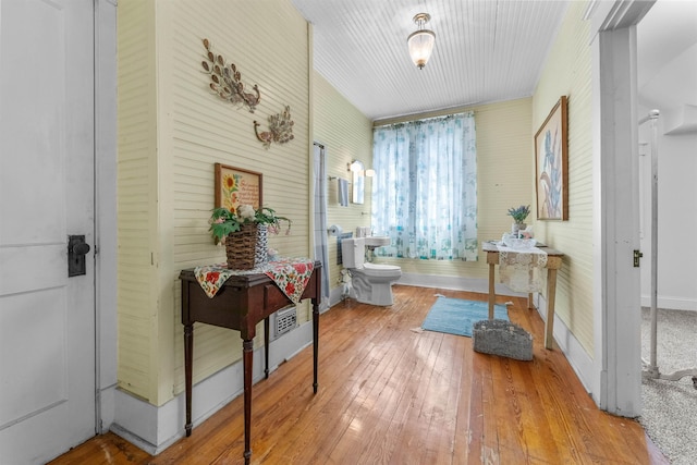 foyer featuring light hardwood / wood-style floors