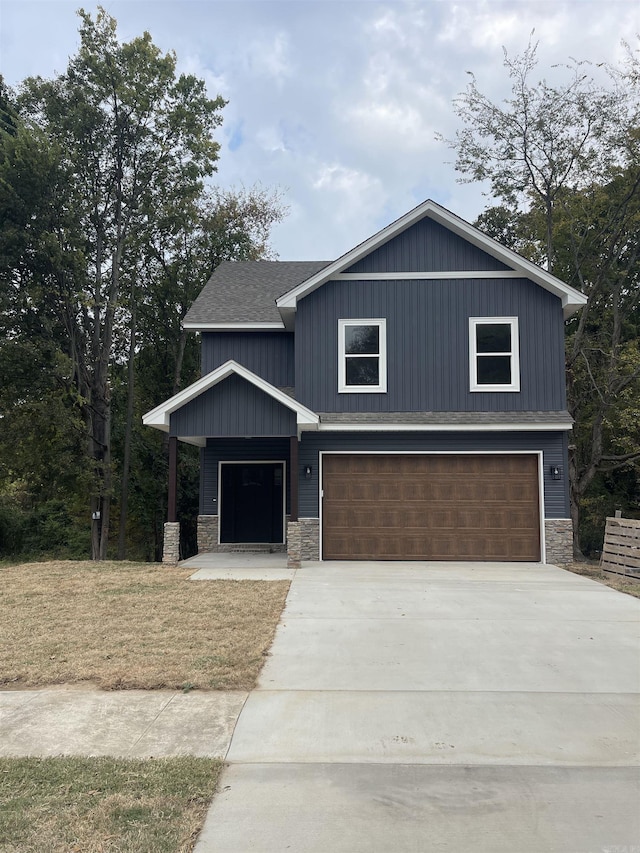 view of front of home featuring a garage