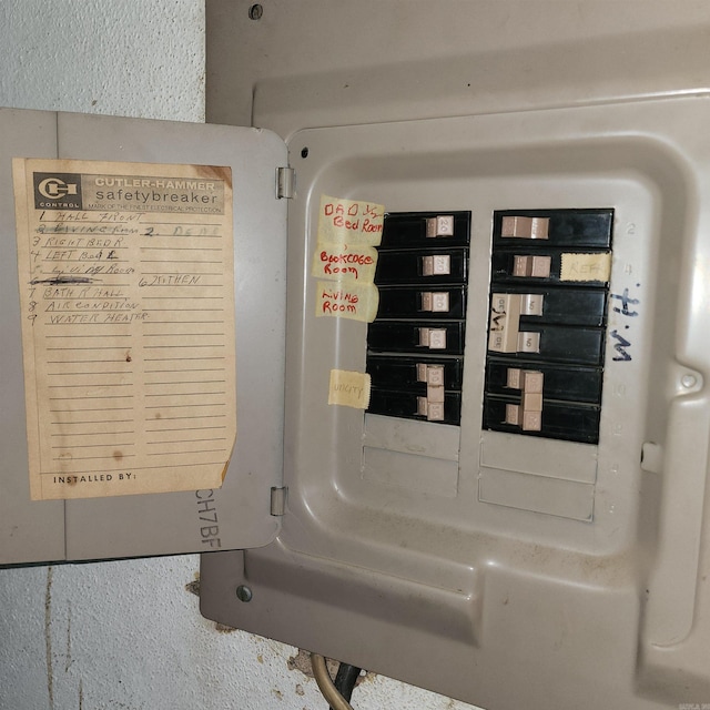 utility room featuring electric panel