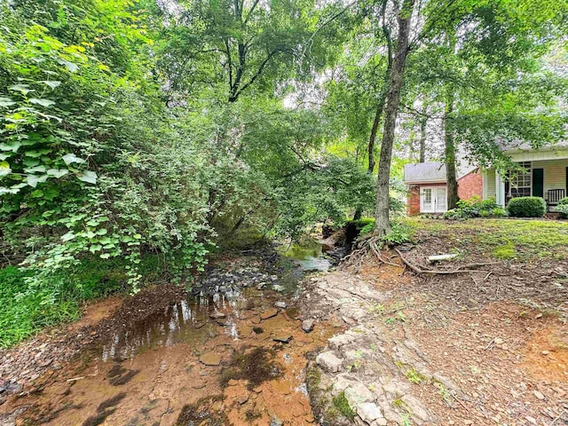 view of yard featuring a water view