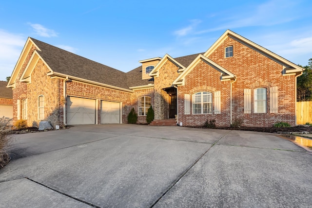 front facade featuring a garage